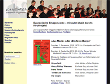 Tablet Screenshot of kantorei.ch